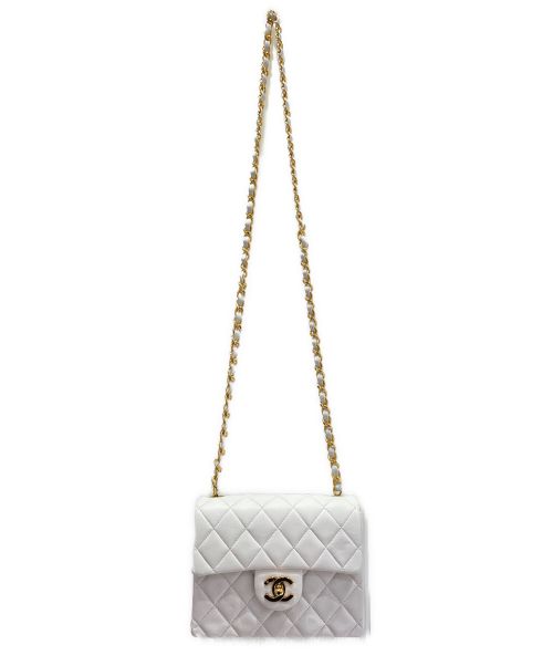 CHANEL（シャネル）CHANEL (シャネル) ミニマトラッセチェーンショルダーバッグ ホワイト サイズ:ミニの古着・服飾アイテム
