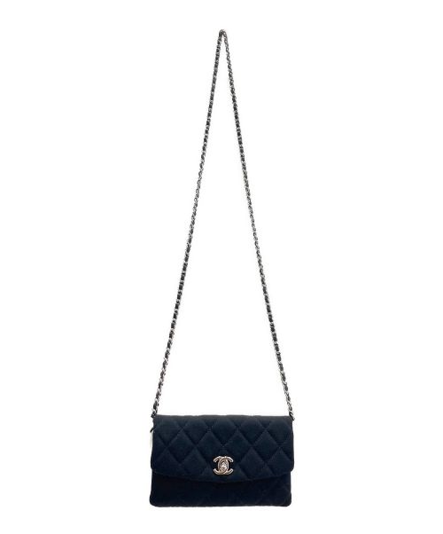 CHANEL（シャネル）CHANEL (シャネル) マトラッセチェーンウォレット ブラックの古着・服飾アイテム
