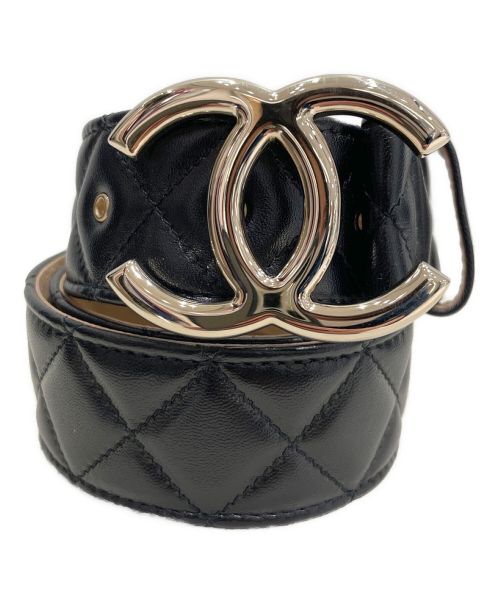 CHANEL（シャネル）CHANEL (シャネル) ココマークマトラッセベルト ブラック サイズ:80cmの古着・服飾アイテム