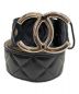 CHANEL（シャネル）の古着「ココマークマトラッセベルト」｜ブラック