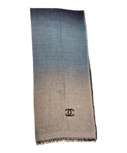 CHANEL（シャネル）CHANEL (シャネル) スパンコールストール ブルーの古着・服飾アイテム
