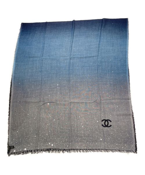 CHANEL（シャネル）CHANEL (シャネル) スパンコールストール ブルーの古着・服飾アイテム