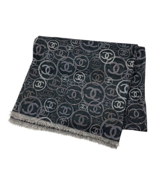 CHANEL（シャネル）CHANEL (シャネル) ココマーク 大判カシミヤストール グレーの古着・服飾アイテム
