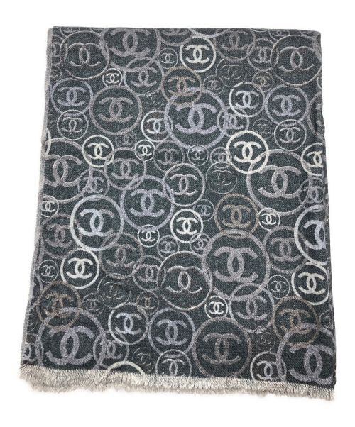 CHANEL（シャネル）CHANEL (シャネル) ココマーク 大判カシミヤストール グレーの古着・服飾アイテム