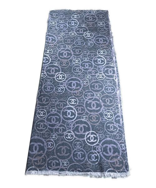 CHANEL（シャネル）CHANEL (シャネル) ココマーク 大判カシミヤストール グレーの古着・服飾アイテム