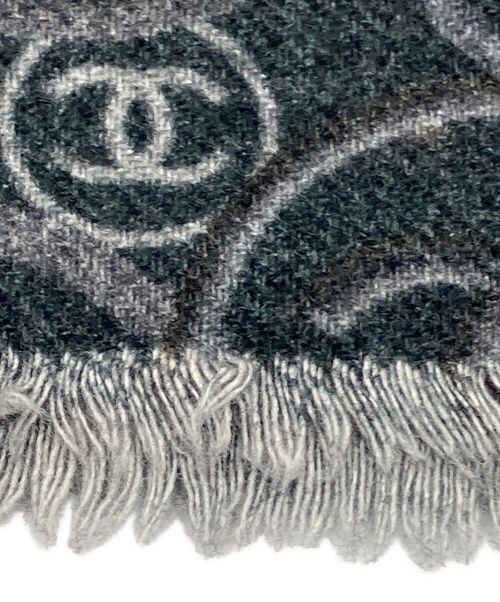 CHANEL（シャネル）CHANEL (シャネル) ココマーク 大判カシミヤストール グレーの古着・服飾アイテム