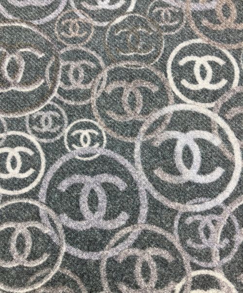 CHANEL（シャネル）CHANEL (シャネル) ココマーク 大判カシミヤストール グレーの古着・服飾アイテム