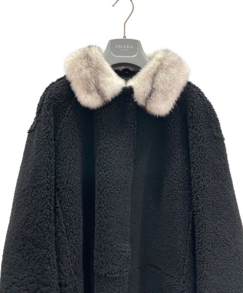 PRADA（プラダ）PRADA (プラダ) ムートンボアコート ブラック サイズ:36の古着・服飾アイテム