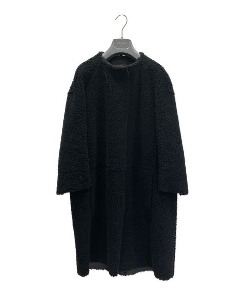 PRADA（プラダ）PRADA (プラダ) ムートンボアコート ブラック サイズ:36の古着・服飾アイテム