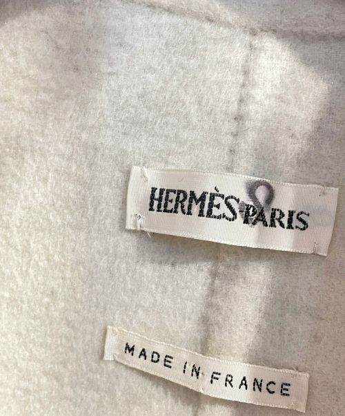HERMES（エルメス）HERMES (エルメス) カシミヤコート ホワイト サイズ:34の古着・服飾アイテム