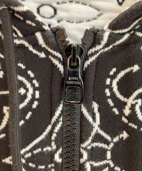 LOUIS VUITTON（ルイ ヴィトン）LOUIS VUITTON (ルイ ヴィトン) NBAモノグラムジップアップパーカー ブラック サイズ:Lの古着・服飾アイテム