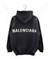 BALENCIAGA (バレンシアガ) バックロゴオーバーサイズプルオーバーパーカー ブラック サイズ:XS：59800円