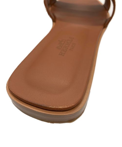 HERMES（エルメス）HERMES (エルメス) レザーサンダル オラン ブラウン サイズ:35 1/2の古着・服飾アイテム