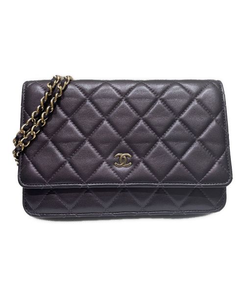 CHANEL（シャネル）CHANEL (シャネル) キルティングチェーンショルダーウォレット パープル サイズ:-の古着・服飾アイテム