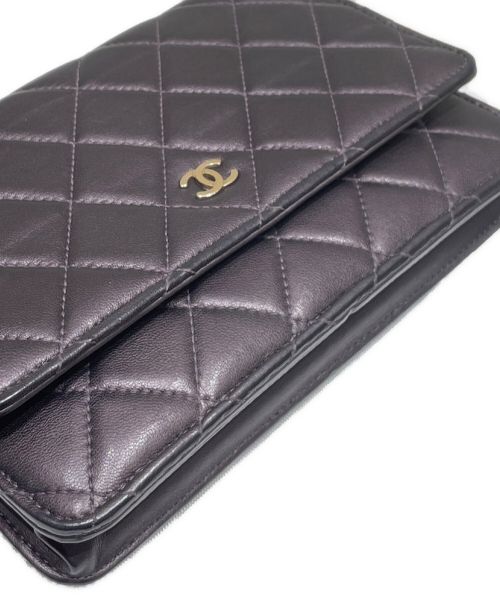 CHANEL（シャネル）CHANEL (シャネル) キルティングチェーンショルダーウォレット パープル サイズ:-の古着・服飾アイテム