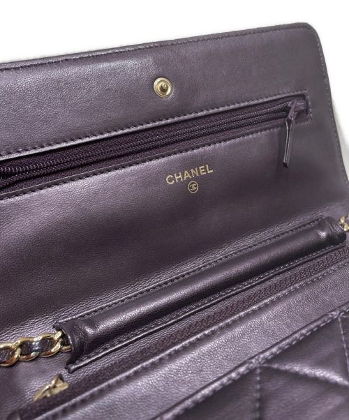 CHANEL（シャネル）CHANEL (シャネル) キルティングチェーンショルダーウォレット パープル サイズ:-の古着・服飾アイテム