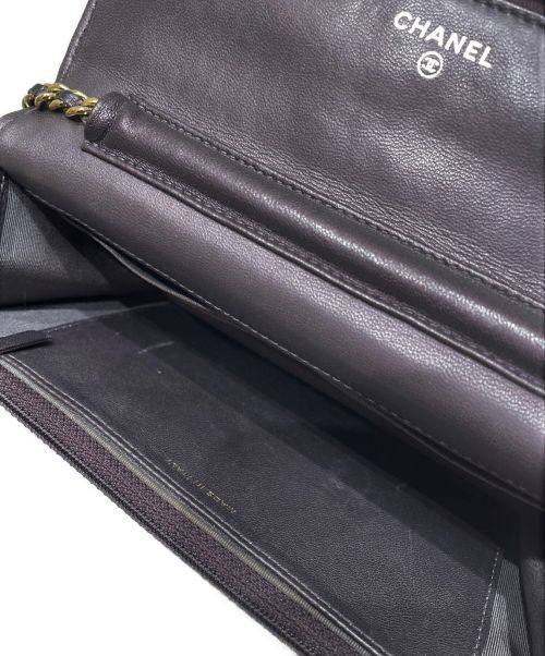 CHANEL（シャネル）CHANEL (シャネル) キルティングチェーンショルダーウォレット パープル サイズ:-の古着・服飾アイテム