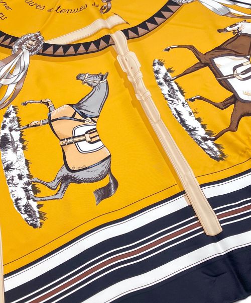 HERMES（エルメス）HERMES (エルメス) couvertures et tenues de cor イエロー×ブラック サイズ:-の古着・服飾アイテム