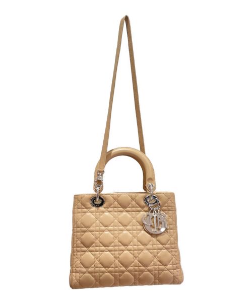 Christian Dior（クリスチャン ディオール）Christian Dior (クリスチャン ディオール) レディディオール ベージュ サイズ:ミディアムの古着・服飾アイテム