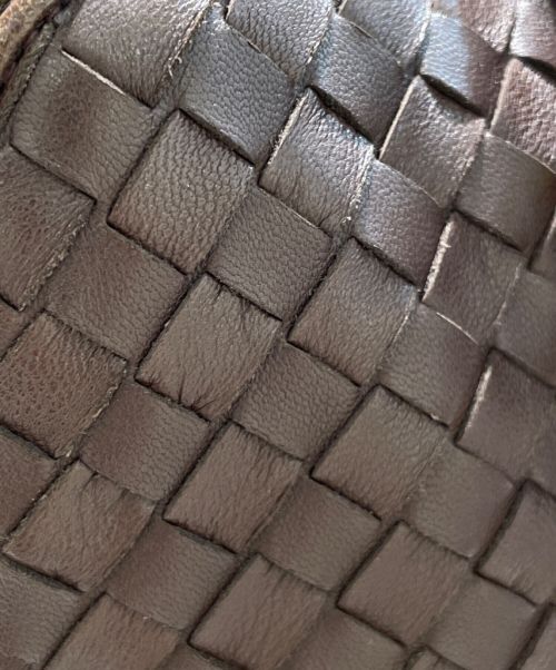 BOTTEGA VENETA（ボッテガベネタ）BOTTEGA VENETA (ボッテガベネタ) イントレチャートハンドバッグ ブラウンの古着・服飾アイテム