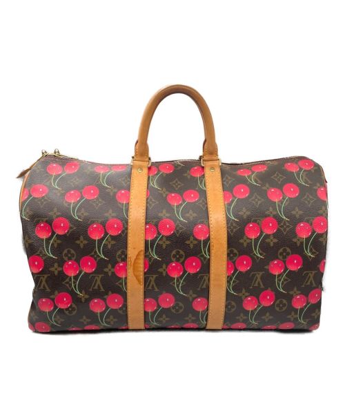 LOUIS VUITTON（ルイ ヴィトン）LOUIS VUITTON×村上隆 (ルイヴィトン×ムラカミタカシ) キーポル45 ×村上隆(Takashi Murakami) ブラウン サイズ:45の古着・服飾アイテム