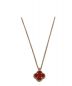 VAN CLEEF & ARPELS（ヴァンクリーフ＆アーペル）の古着「スウィートアルハンブラ カーネリアン ネックレス」