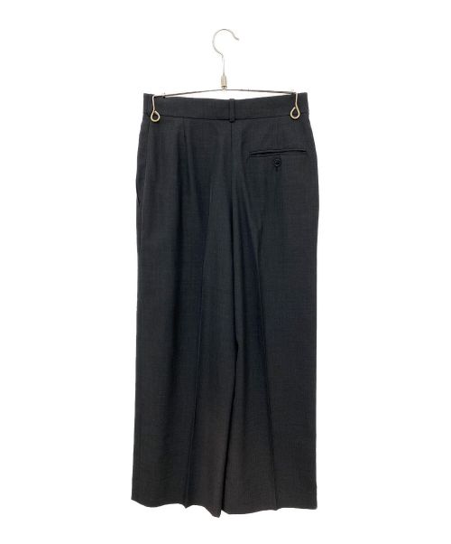 HERMES（エルメス）HERMES (エルメス) ワイドタックパンツ グレー サイズ:38の古着・服飾アイテム