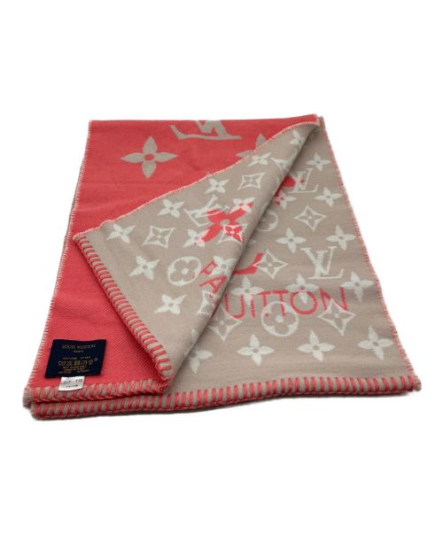 LOUIS VUITTON（ルイ ヴィトン）LOUIS VUITTON (ルイ ヴィトン) シルク混ロゴマフラー ピンクの古着・服飾アイテム
