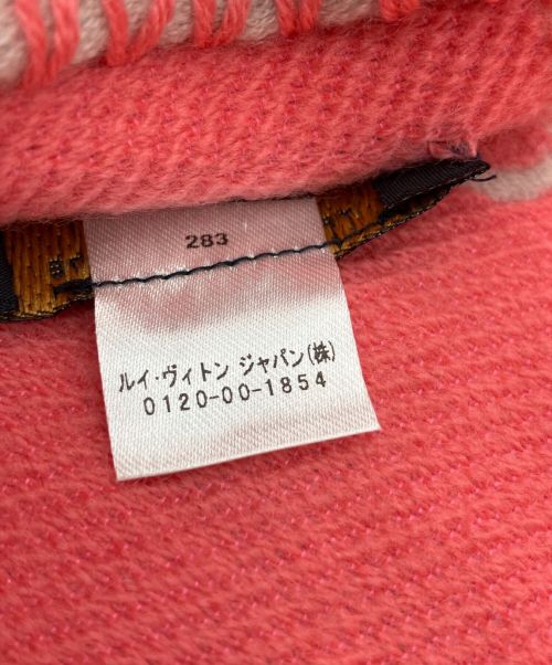 LOUIS VUITTON（ルイ ヴィトン）LOUIS VUITTON (ルイ ヴィトン) シルク混ロゴマフラー ピンクの古着・服飾アイテム