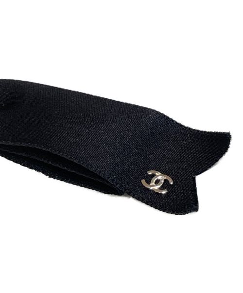 CHANEL（シャネル）CHANEL (シャネル) ワンポイントココマークリボンバレッタ ブラックの古着・服飾アイテム