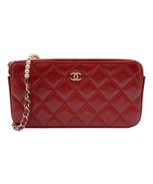 CHANEL（シャネル）CHANEL (シャネル) マトラッセチェーンウォレット ボルドーの古着・服飾アイテム
