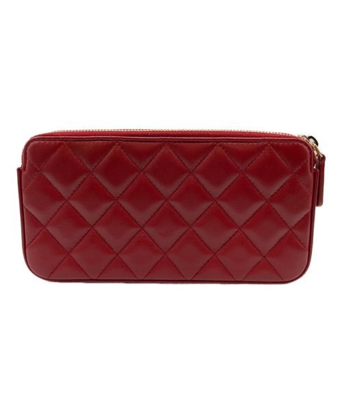 CHANEL（シャネル）CHANEL (シャネル) マトラッセチェーンウォレット ボルドーの古着・服飾アイテム