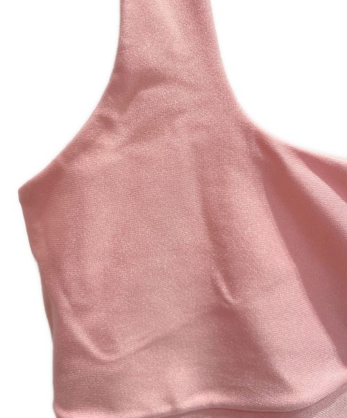 CHANEL（シャネル）CHANEL (シャネル) ビジューロゴストレッチトップ ピンク サイズ:38の古着・服飾アイテム