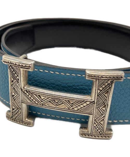 HERMES（エルメス）HERMES (エルメス) コンスタンスベルト ブルージーン×ブラックの古着・服飾アイテム