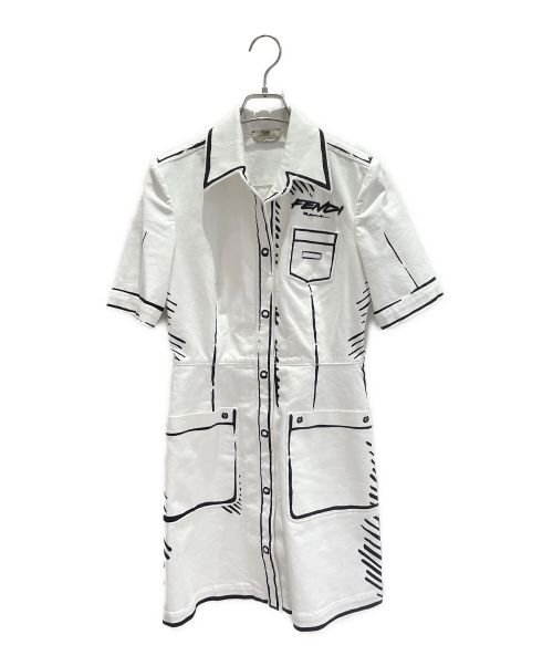 FENDI（フェンディ）FENDI (フェンディ) カリフォルニアスカイワンピース ホワイト サイズ:38の古着・服飾アイテム