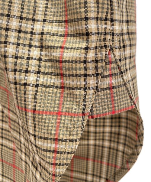 BURBERRY（バーバリー）BURBERRY (バーバリー) ノヴァチェック切替シャツワンピース ブラウン×ベージュ サイズ:36の古着・服飾アイテム