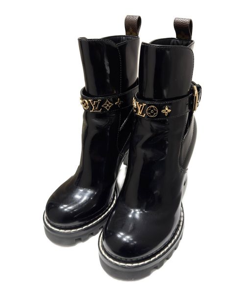 LOUIS VUITTON（ルイ ヴィトン）LOUIS VUITTON (ルイ ヴィトン) スタートレイルラインアンクルブーツ ブラック サイズ:36の古着・服飾アイテム
