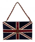 CHANELシャネル）の古着「ユニオンジャックココマークショルダーバッグ」｜ネイビー×レッド