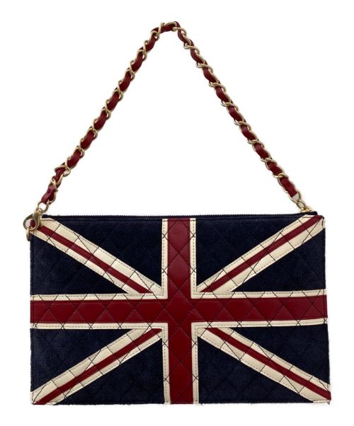 CHANEL（シャネル）CHANEL (シャネル) ユニオンジャックココマークショルダーバッグ ネイビー×レッド サイズ:-の古着・服飾アイテム
