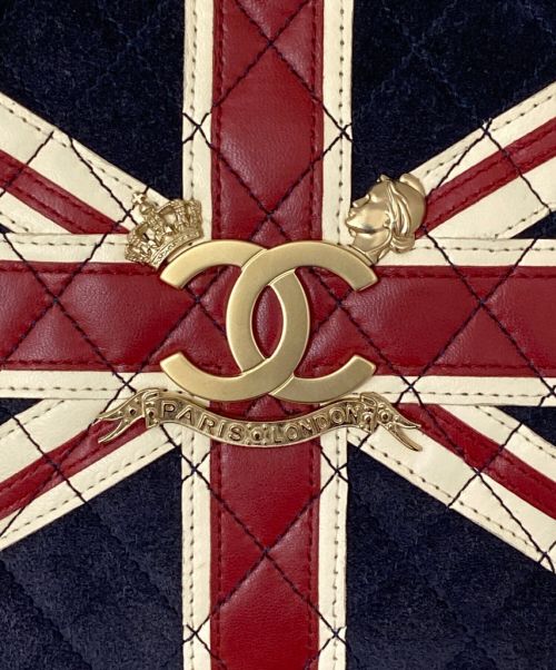 CHANEL（シャネル）CHANEL (シャネル) ユニオンジャックココマークショルダーバッグ ネイビー×レッド サイズ:-の古着・服飾アイテム