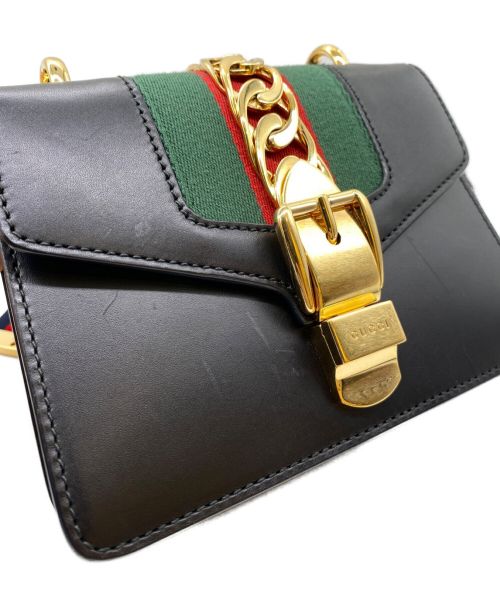 GUCCI（グッチ）GUCCI (グッチ) チェーンショルダーバッグ ブラック サイズ:-の古着・服飾アイテム