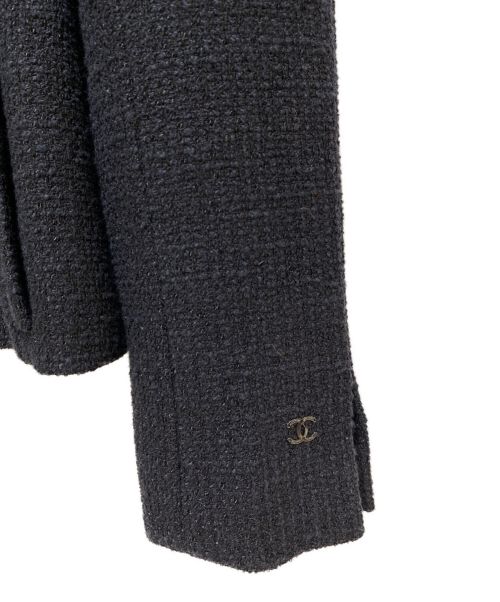 CHANEL（シャネル）CHANEL (シャネル) ツイードジャケット ブラック サイズ:38の古着・服飾アイテム