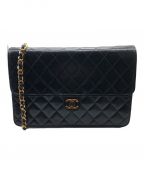 CHANELシャネル）の古着「チェーンショルダーバッグ」｜ブラック