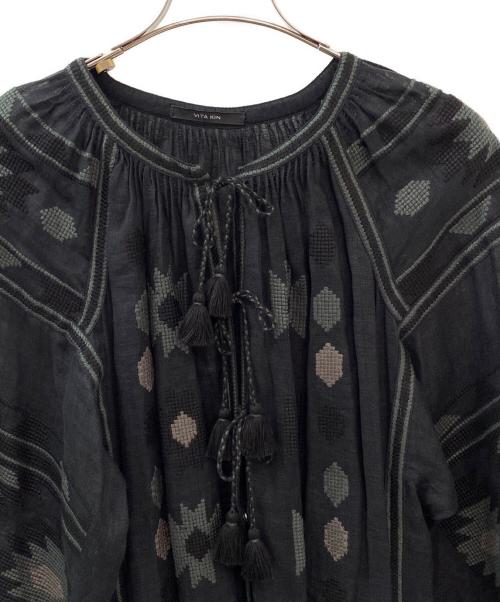 VITA KIN EMBROIDERY（ヴィタキン）VITA KIN EMBROIDERY (ヴィタキン) EMBROIDARYワンピース ブラック サイズ:FREEの古着・服飾アイテム