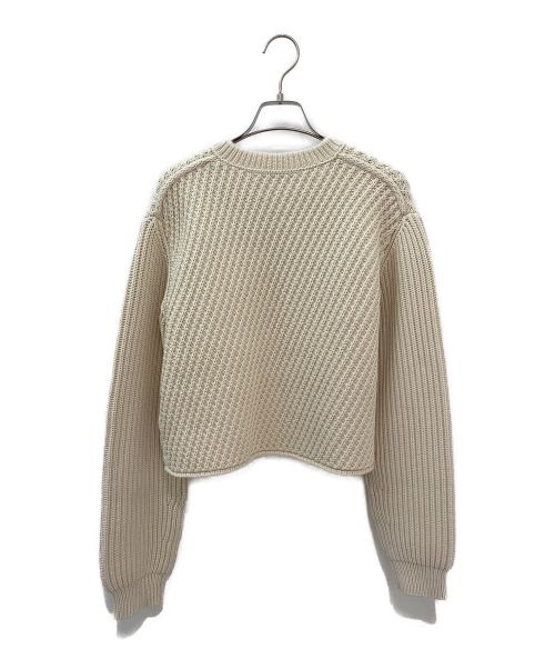 Acne studios（アクネ ストゥディオス）Acne studios (アクネストゥディオズ) Vネックショートニット オフホワイト サイズ:Sの古着・服飾アイテム