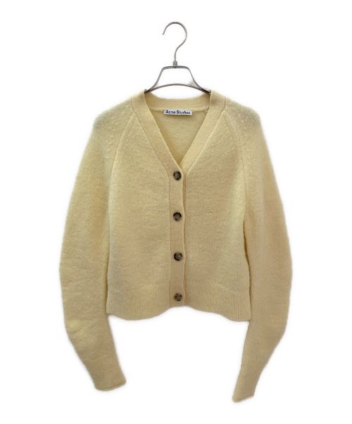 Acne studios（アクネ ストゥディオス）Acne studios (アクネストゥディオズ) Vネックニットカーディガン ライトイエロー サイズ:Sの古着・服飾アイテム