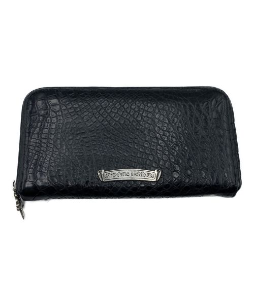 CHROME HEARTS（クロムハーツ）CHROME HEARTS (クロムハーツ) REC F ZIP アリゲーター ジップウォレット  ブラック サイズ:-の古着・服飾アイテム