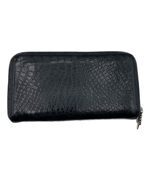 CHROME HEARTS（クロムハーツ）CHROME HEARTS (クロムハーツ) REC F ZIP アリゲーター ジップウォレット  ブラック サイズ:-の古着・服飾アイテム