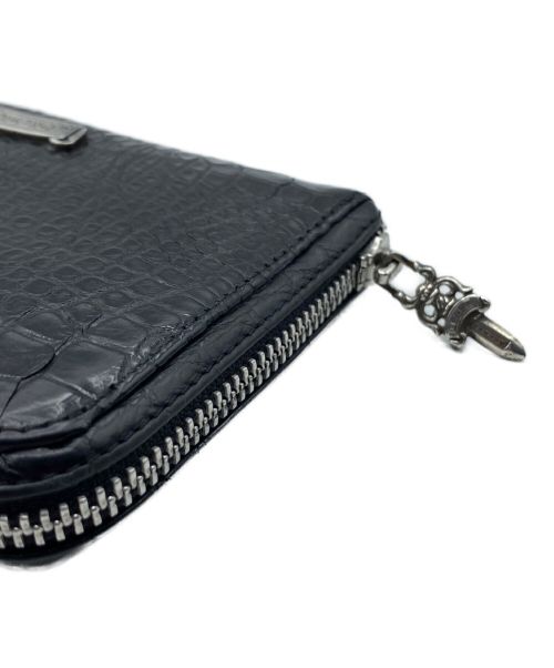 CHROME HEARTS（クロムハーツ）CHROME HEARTS (クロムハーツ) REC F ZIP アリゲーター ジップウォレット  ブラック サイズ:-の古着・服飾アイテム