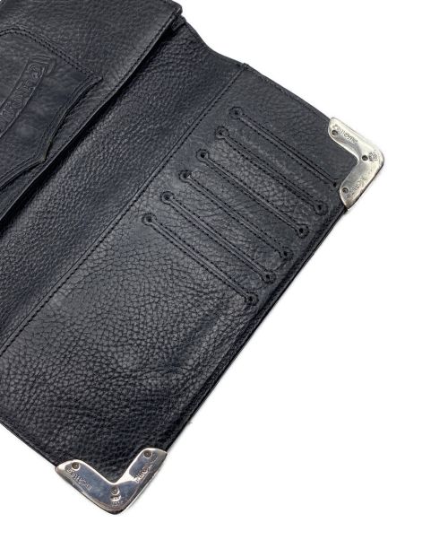 CHROME HEARTS（クロムハーツ）CHROME HEARTS (クロムハーツ) ALLIGATOR LONG SINGLE FOLD WALLET ブラック サイズ:FREEの古着・服飾アイテム